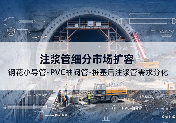 正定注浆管细分市场扩容，隧道钢花小导管、PVC 袖阀管、桩基后注浆管需求分化